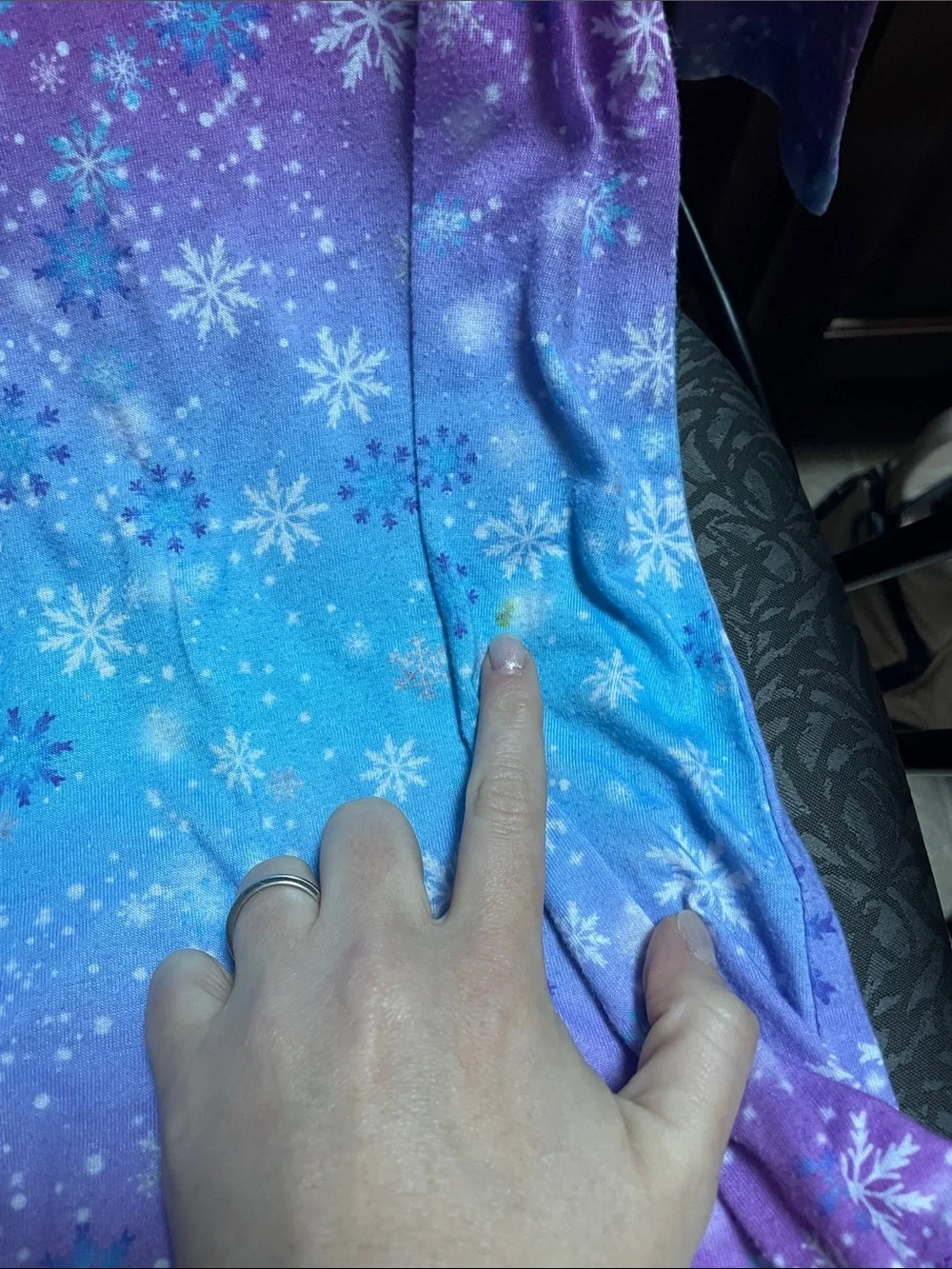 Blue Purple Ballerina Snowflake Nightgown Pajama Dress